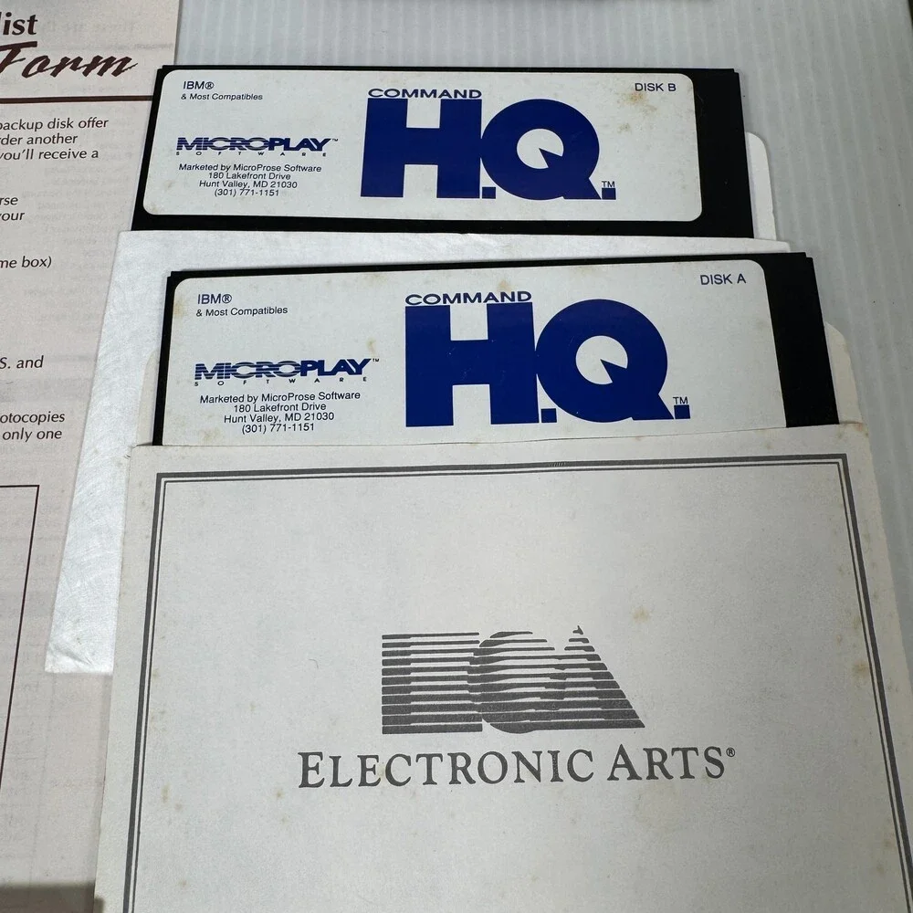 Vintage Command HQ PC Game 5.25